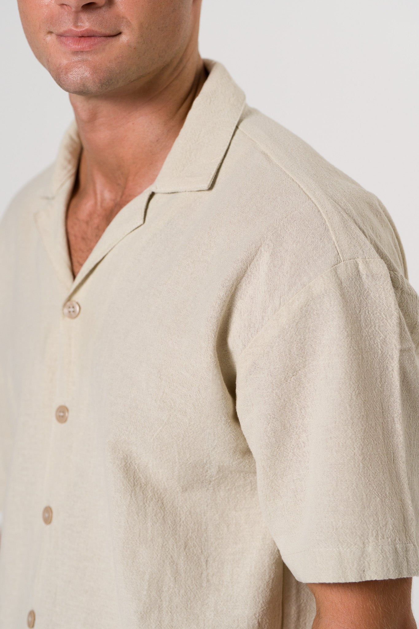 Breeze Short Sleeve Men’s Shirt – Sand
