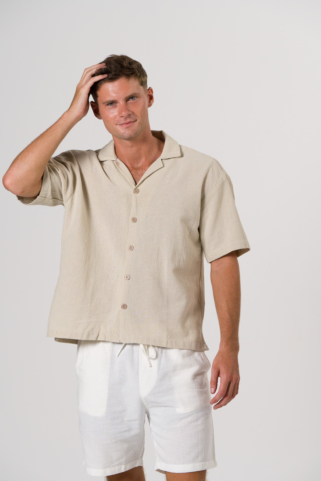 Breeze Short Sleeve Men’s Shirt – Sand