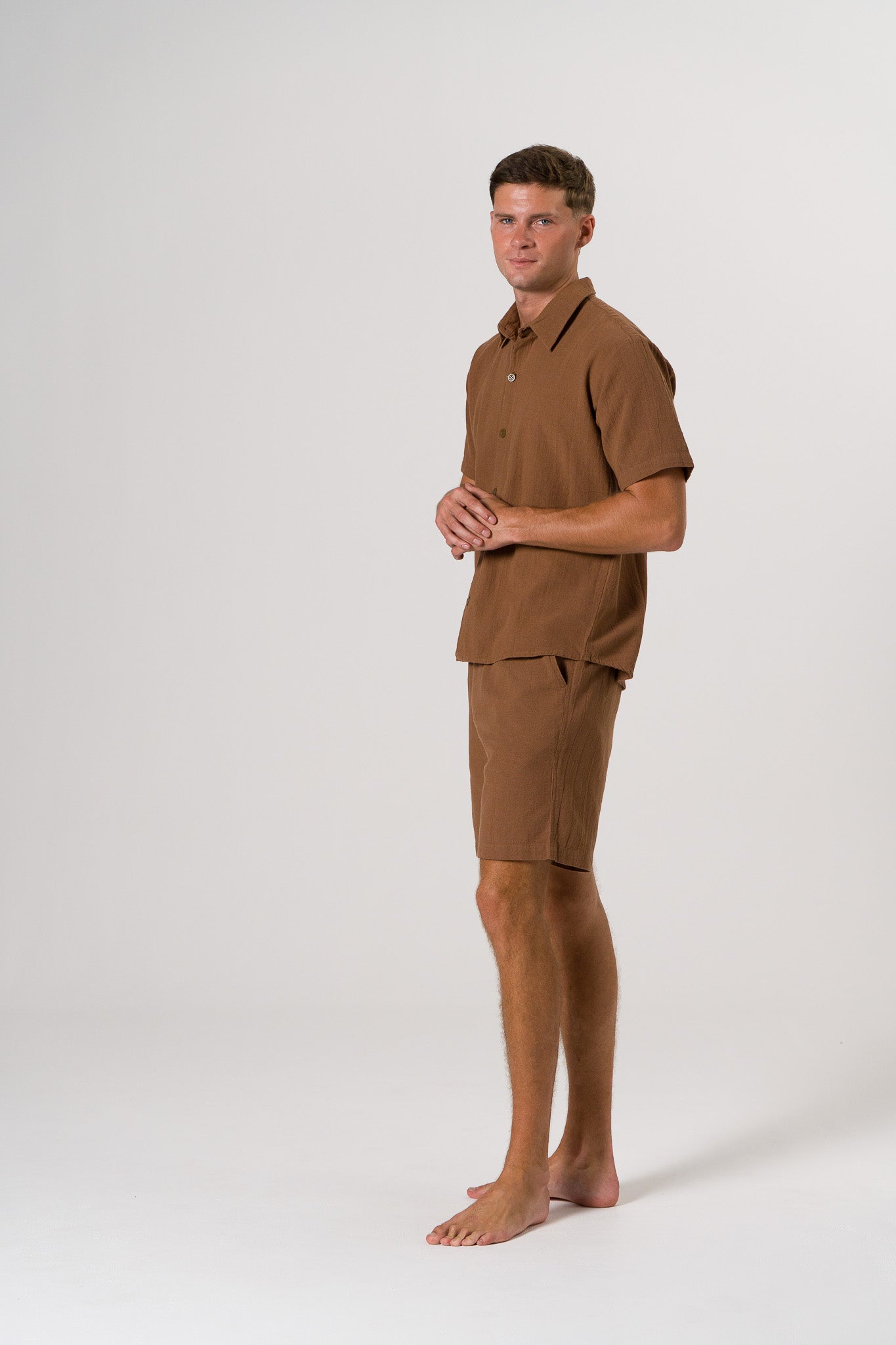 Horizon Short Sleeve Men’s Shirt – Clay