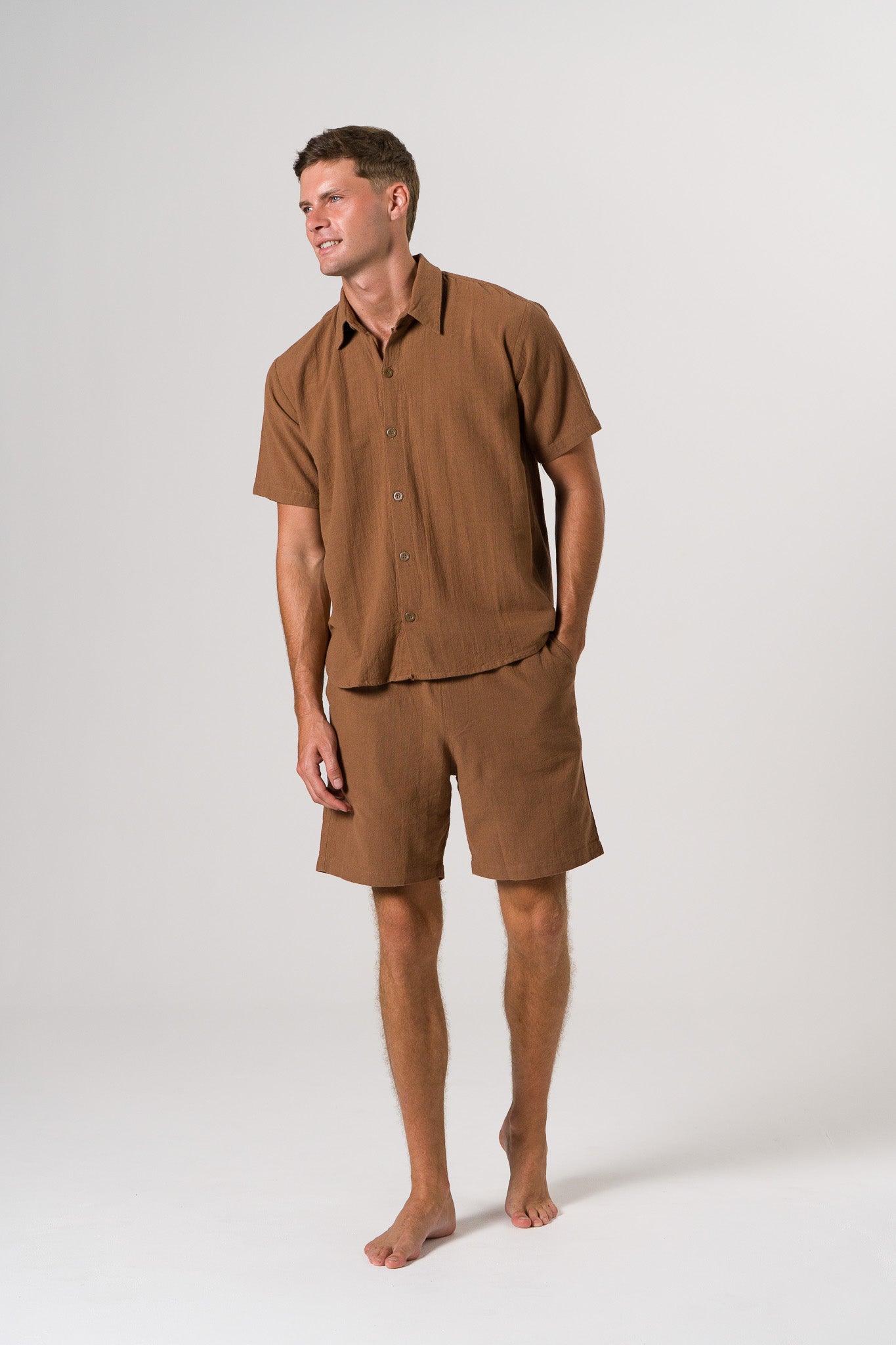 Horizon Short Sleeve Men’s Shirt – Clay