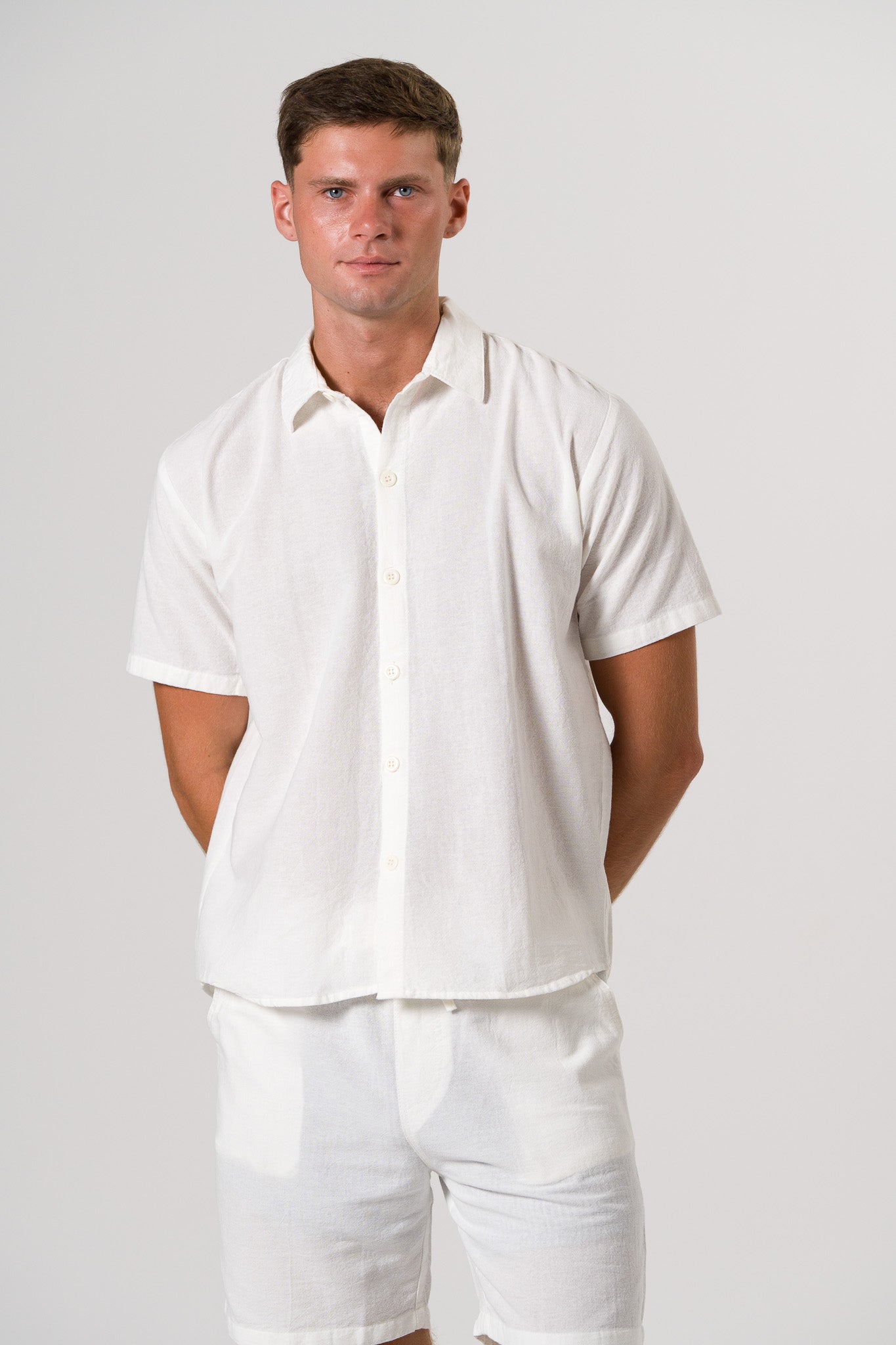 Horizon Short Sleeve Men’s Shirt – Chalk