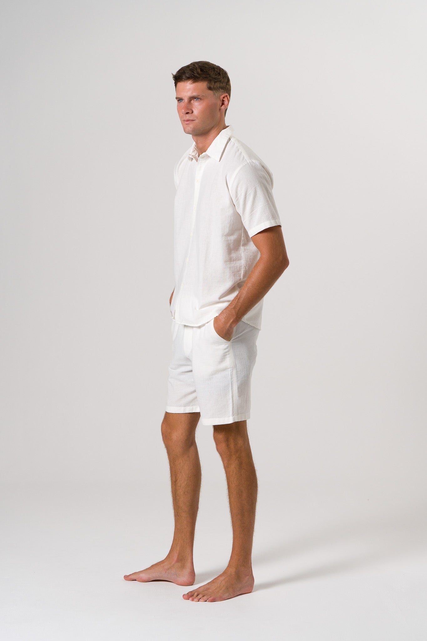 Horizon Short Sleeve Men’s Shirt – Chalk