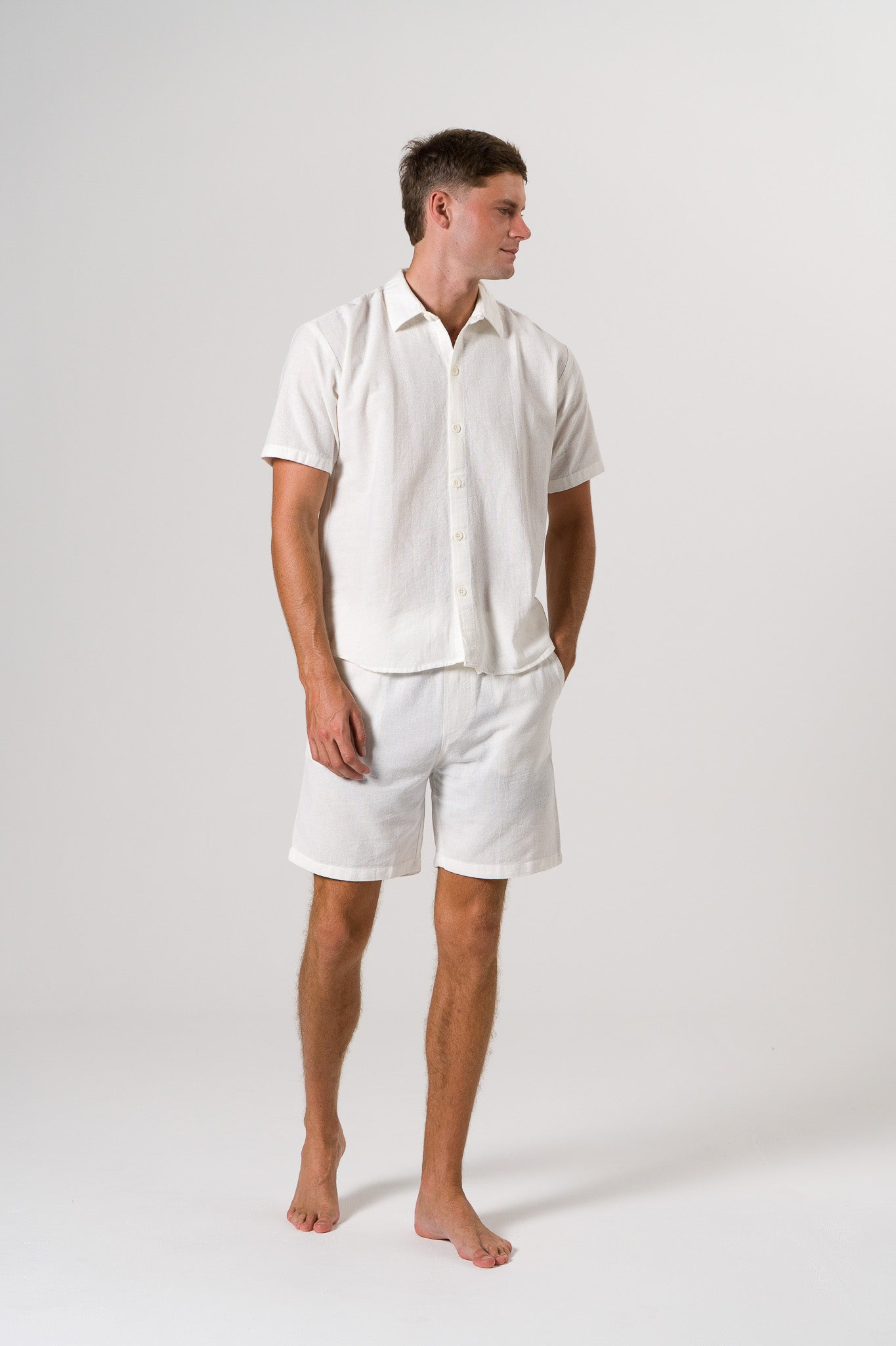 Horizon Short Sleeve Men’s Shirt – Chalk