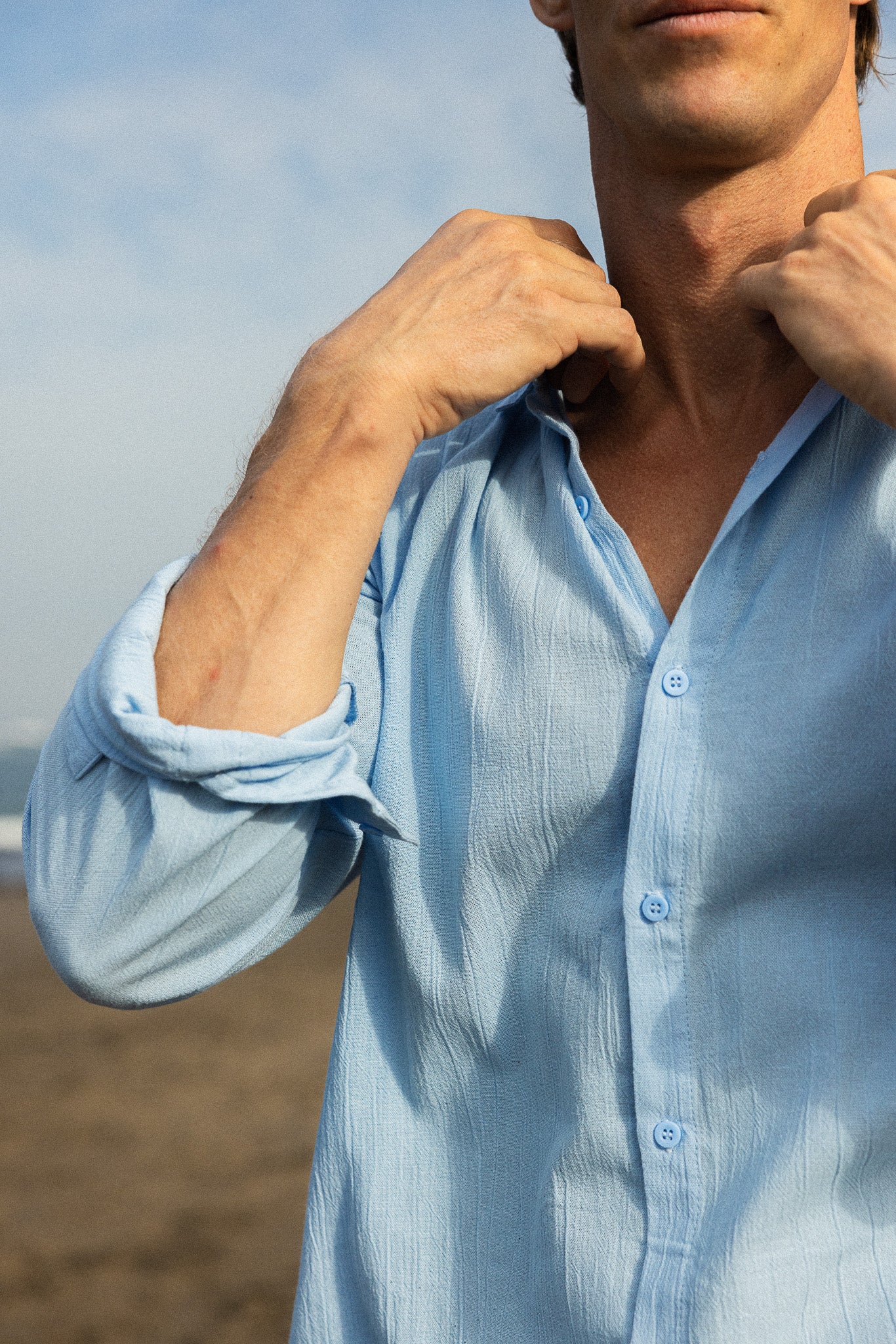 Valley Long Sleeve Men’s Shirt – Sky