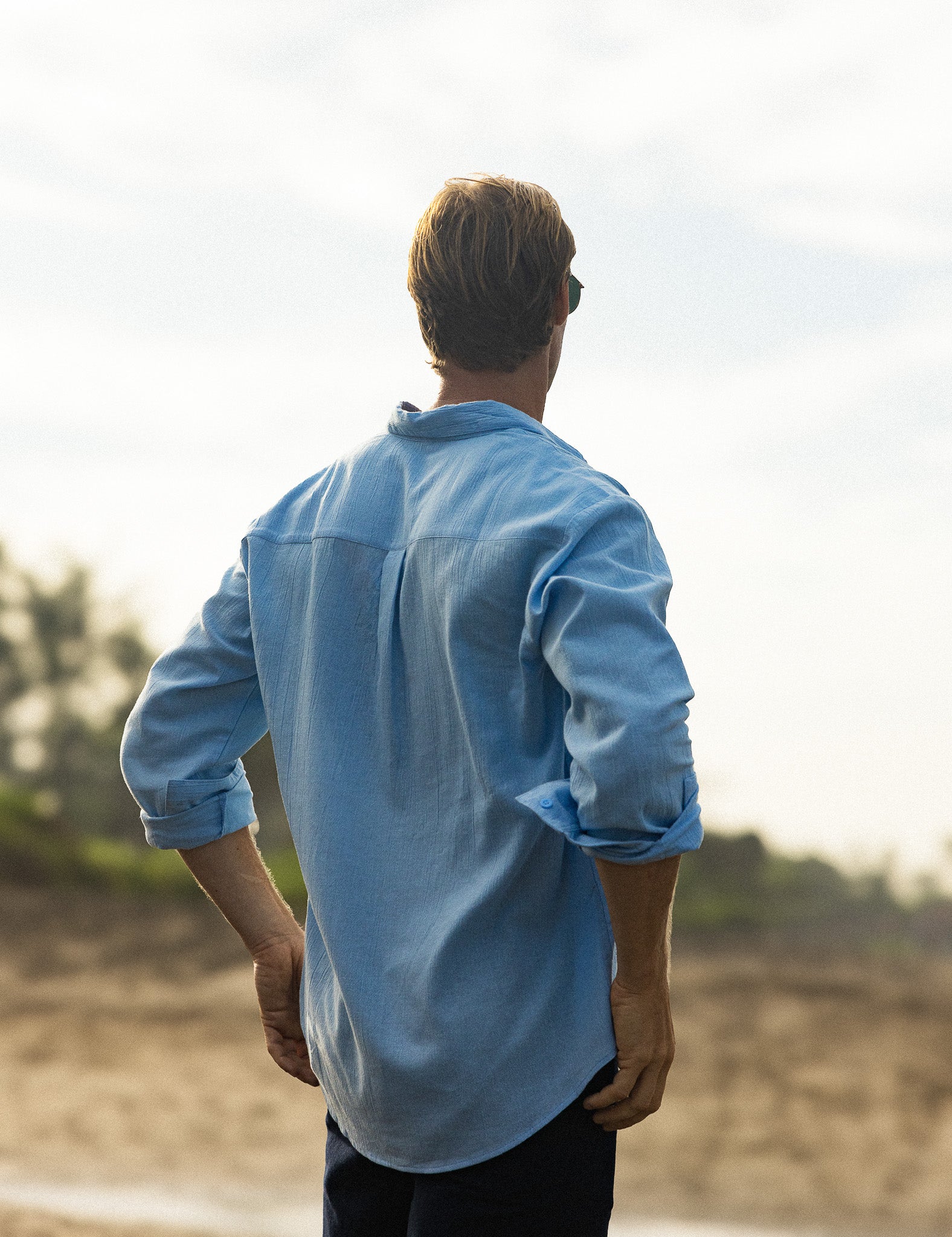 Valley Long Sleeve Men’s Shirt – Sky